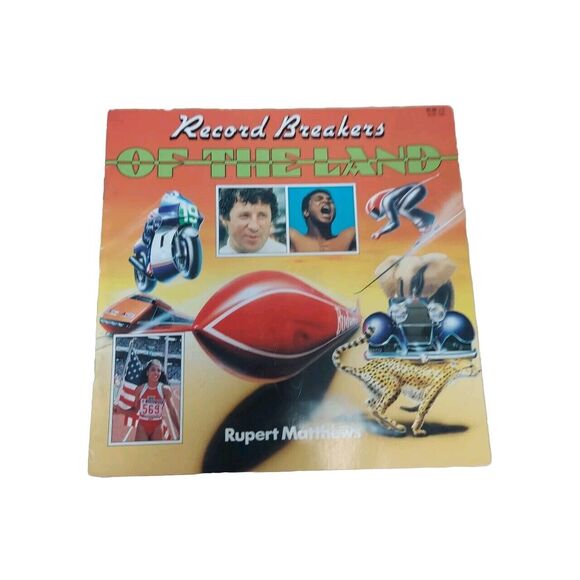 1990 Record Breakers of the Land by Rupert Matthews (Trade Paperback) Book Vtg - Picture 1 of 9